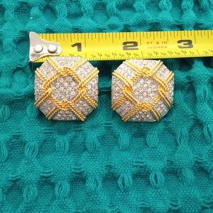 Swarovski Signed clips vintage